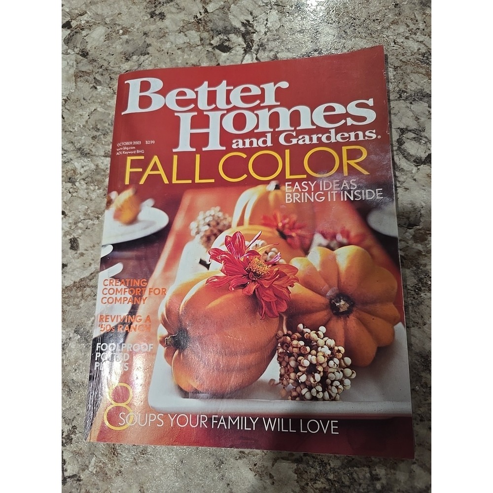 2003 OCTOBER BETTER HOMES & GARDENS MAGAZINE - FALL COLOR COVER -
